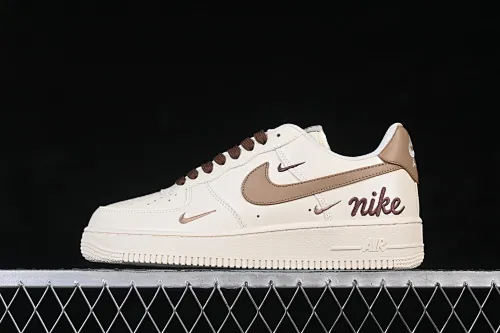 All categories Nk Air Force 1 Air Force series Nk Air Force 1 Low Air Force low-top Nike Air Force 1'07 Low Milk coffee white brown three small hooks Air Force 1 low-top casual sneakers NH0601-584